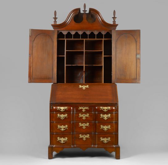 Chippendale Blocked-Front Secretary